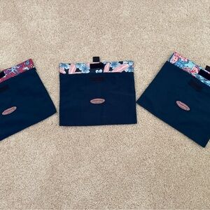 Set of 3 Vineyard Vines Pouches with Floral Inside Trim